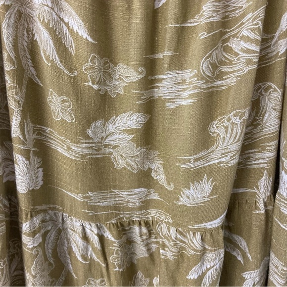 A.N.A. A New Approach Oasis Convo Mini Dress Tiered Linen Blend Tiered Ruffle M - Picture 4 of 9